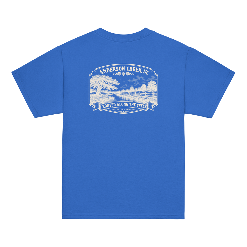 Anderson Creek, NC - Rooted Along The Creek - Youth Classic Tee