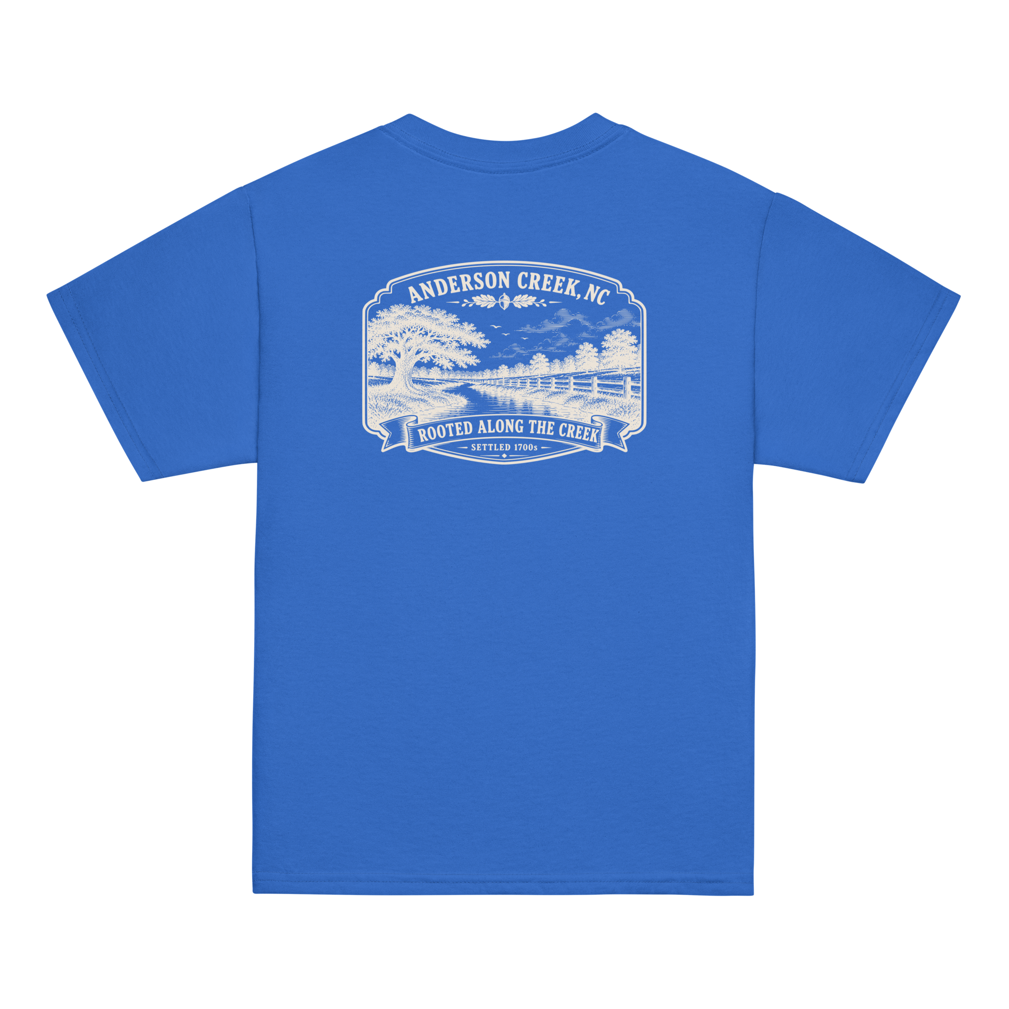 Anderson Creek, NC - Rooted Along The Creek - Youth Classic Tee
