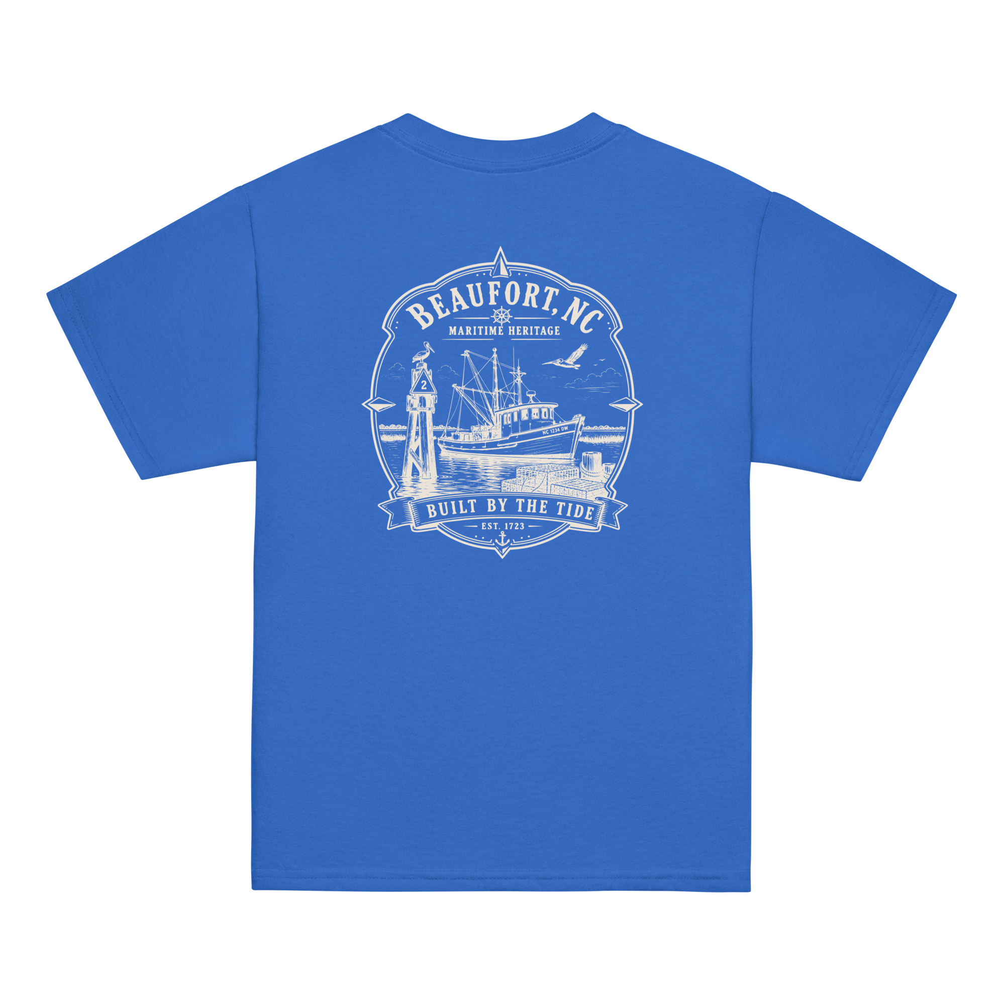 Beaufort, NC - Built By The Tide - Youth Classic Tee