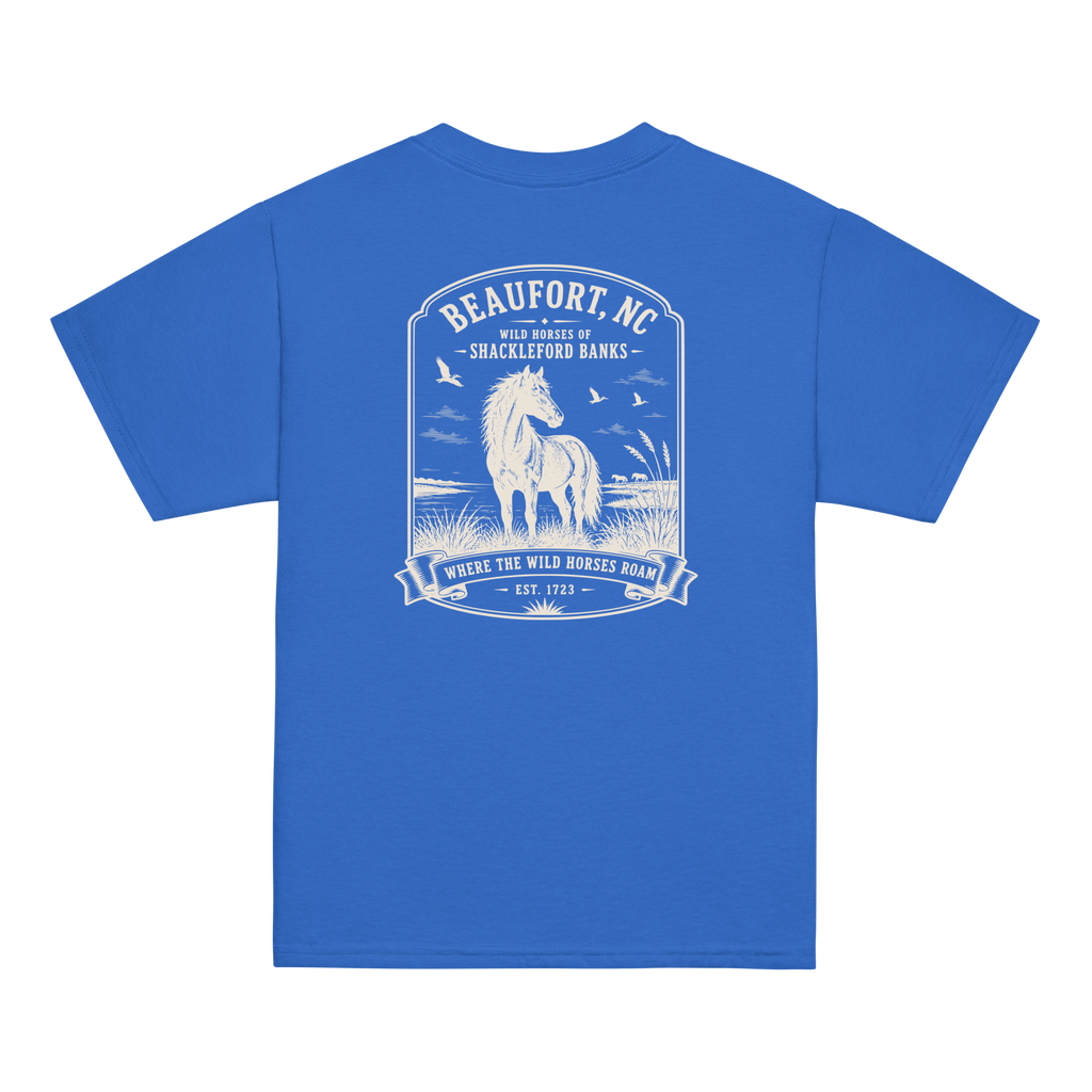 Beaufort, NC - Wild Horses Of Shackleford - Youth Classic Tee