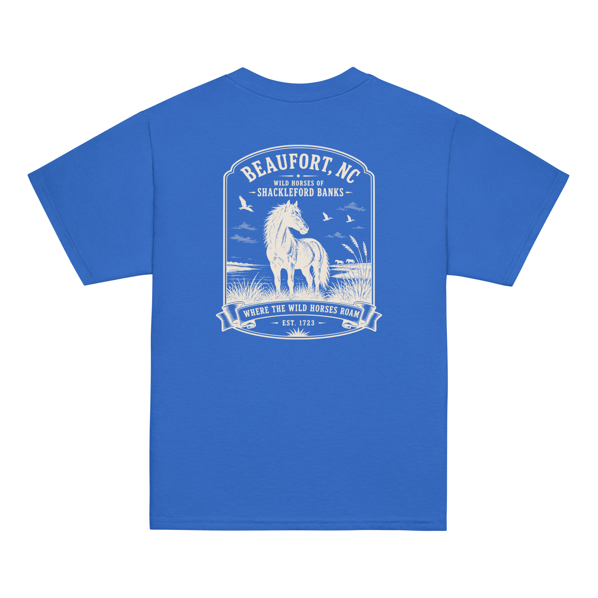 Beaufort, NC - Wild Horses Of Shackleford - Youth Classic Tee