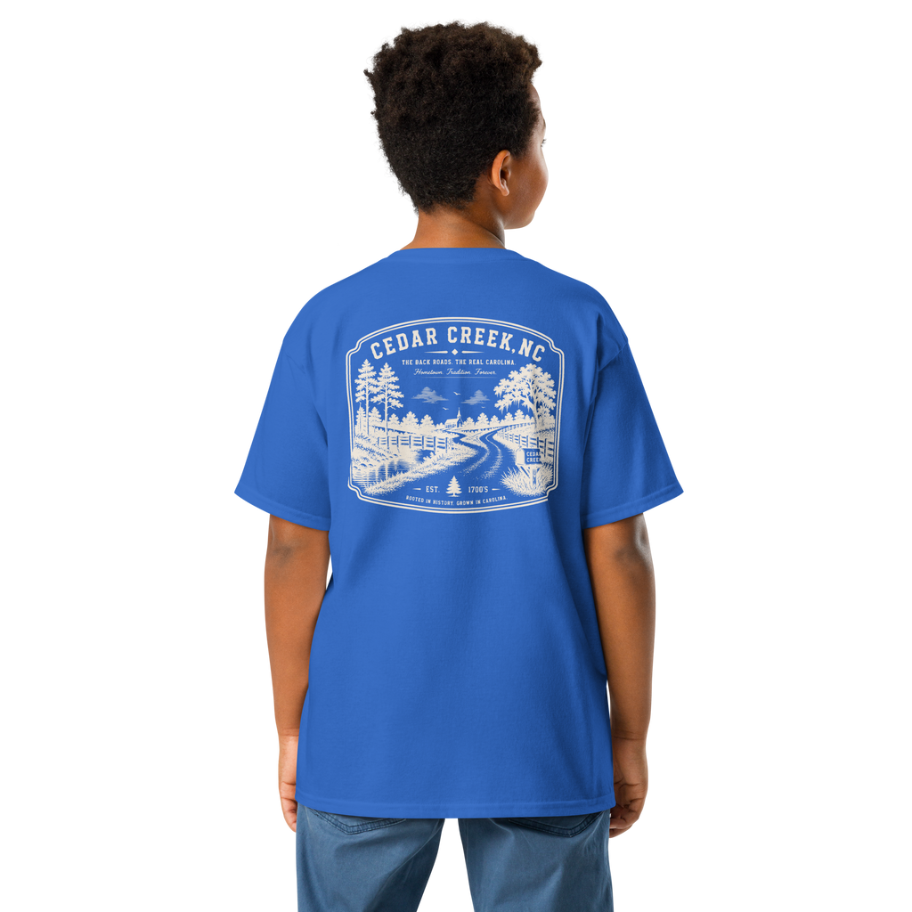 Cedar Creek, NC - The Back Roads - Youth Classic Tee