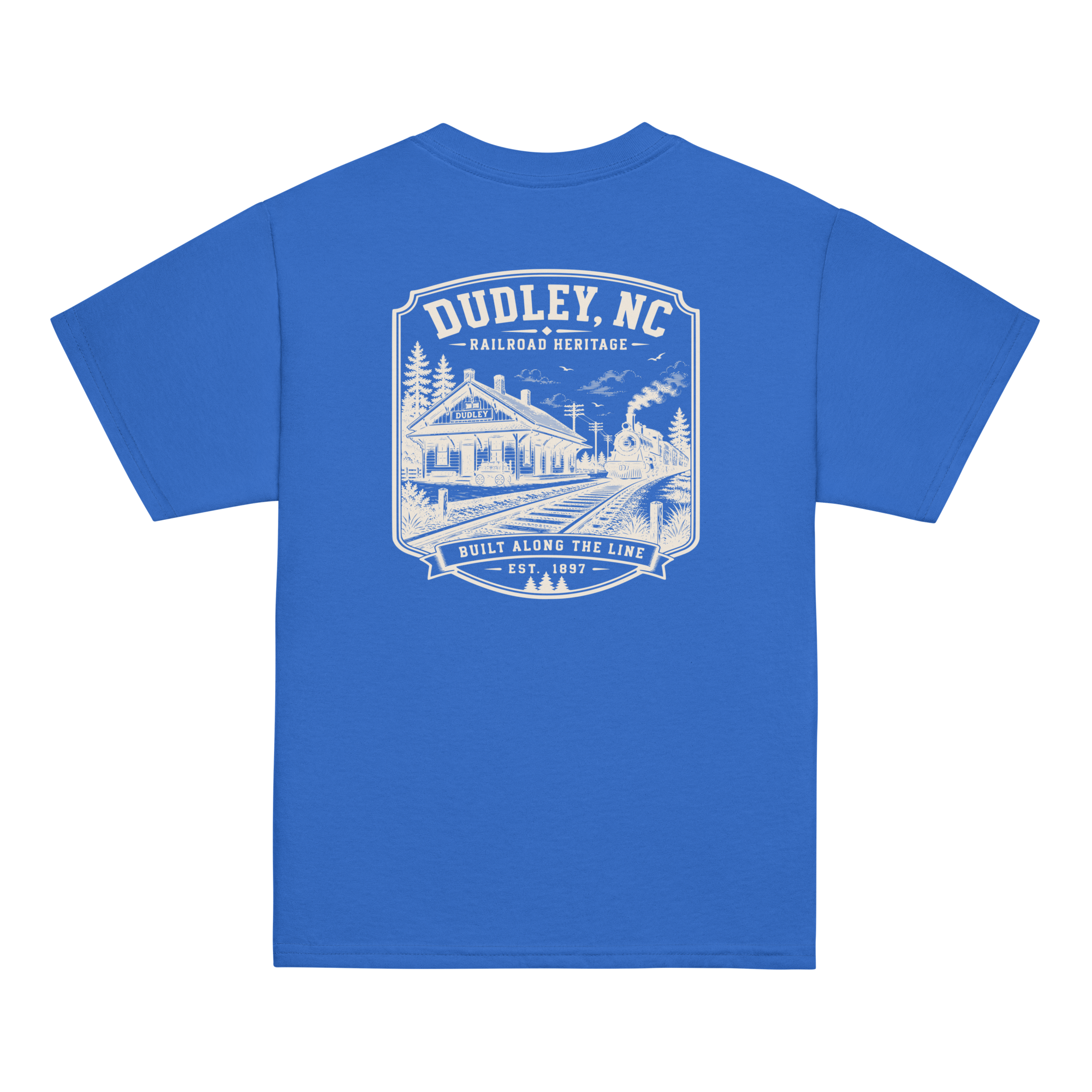 Dudley, NC - Built Along The Line - Youth Classic Tee