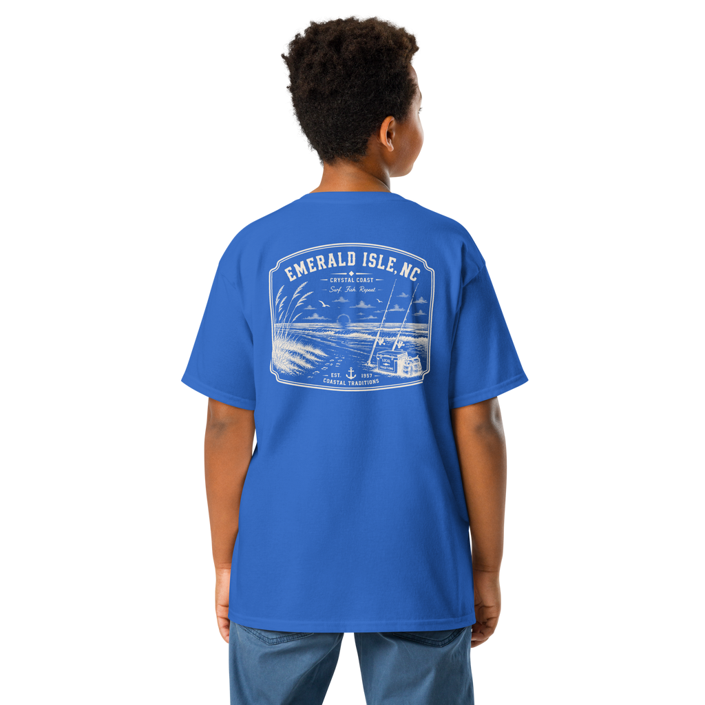 Emerald Isle, NC - Surf. Fish. Repeat - Youth Classic Tee