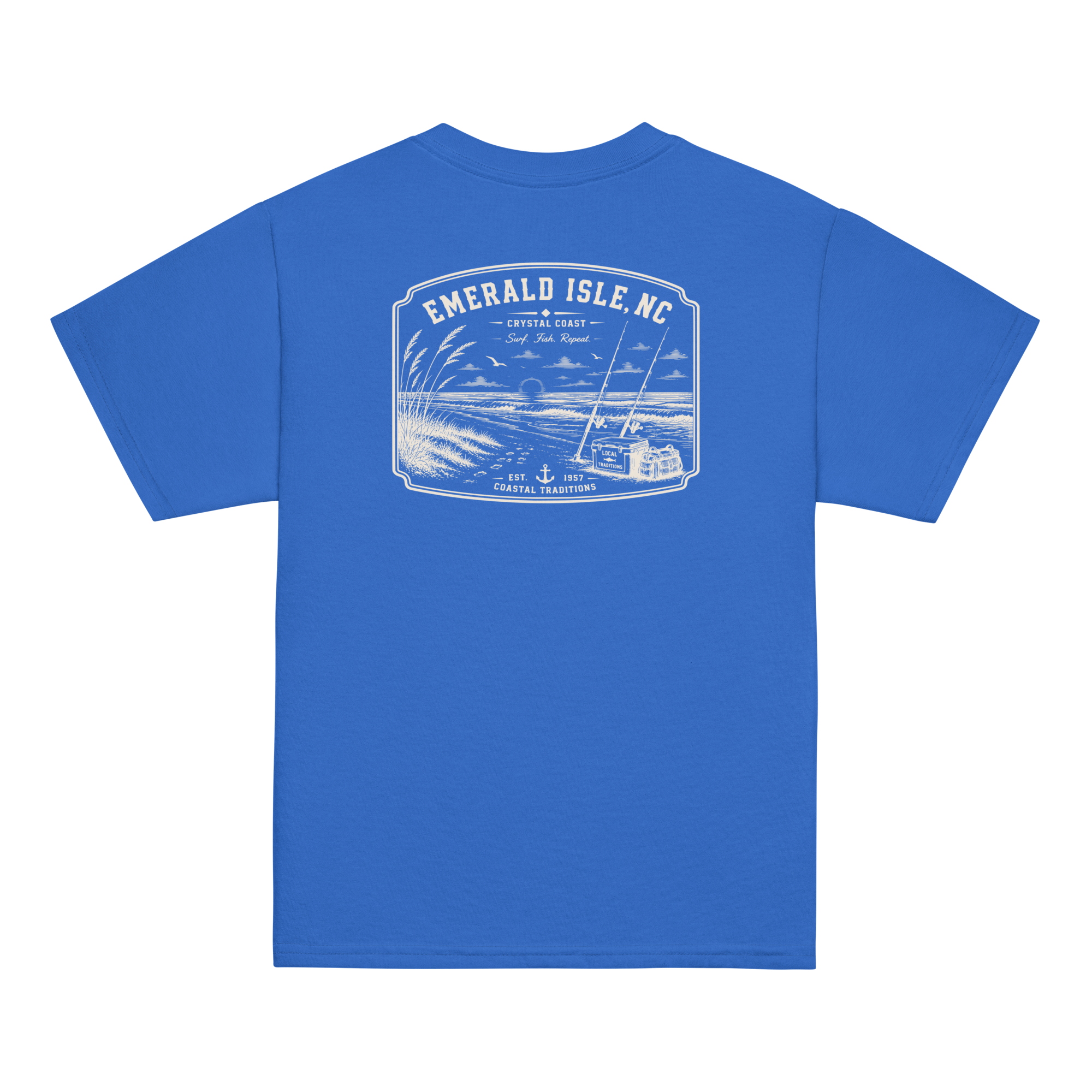 Emerald Isle, NC - Surf. Fish. Repeat - Youth Classic Tee