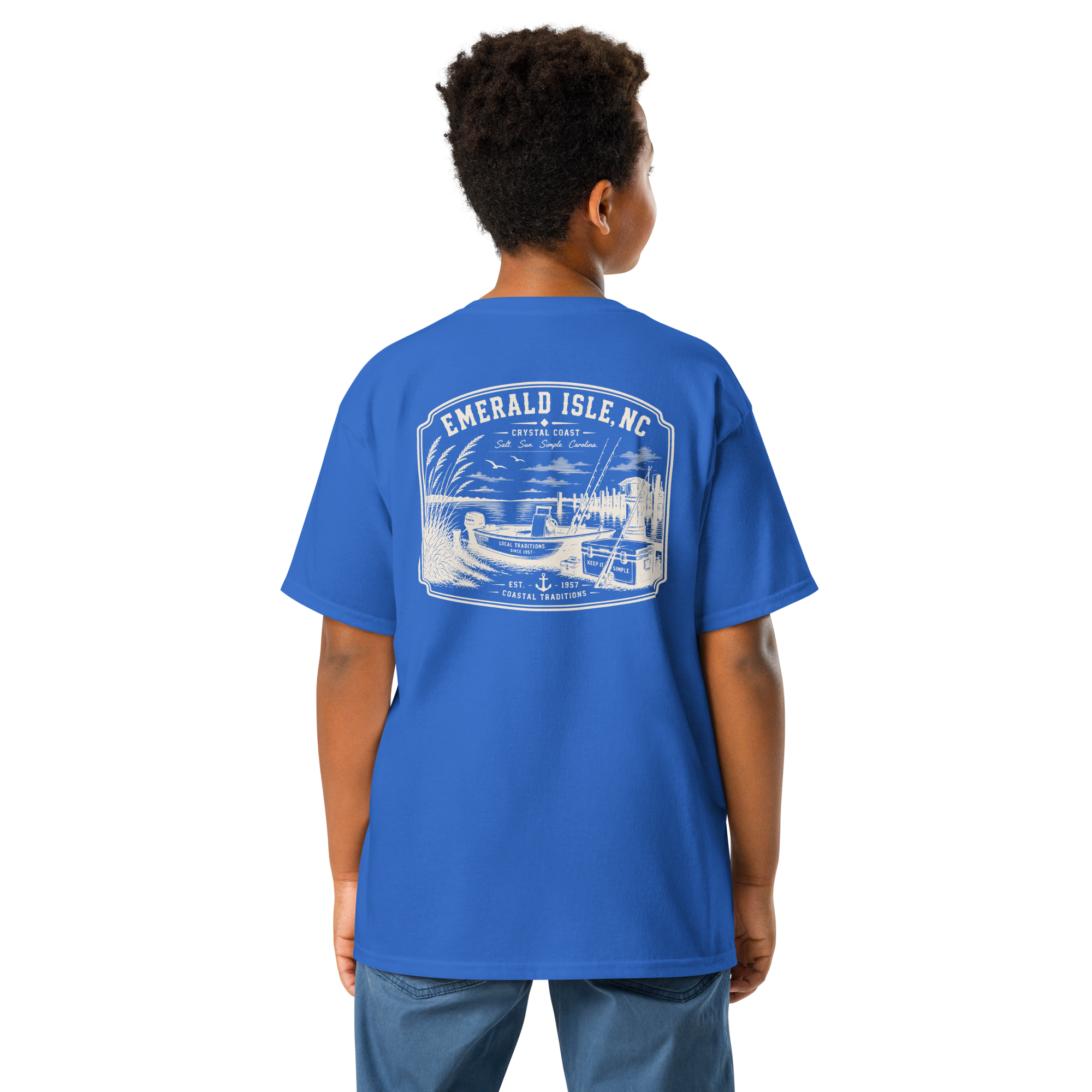Emerald Isle, NC - Salt. Sun. Simple - Youth Classic Tee
