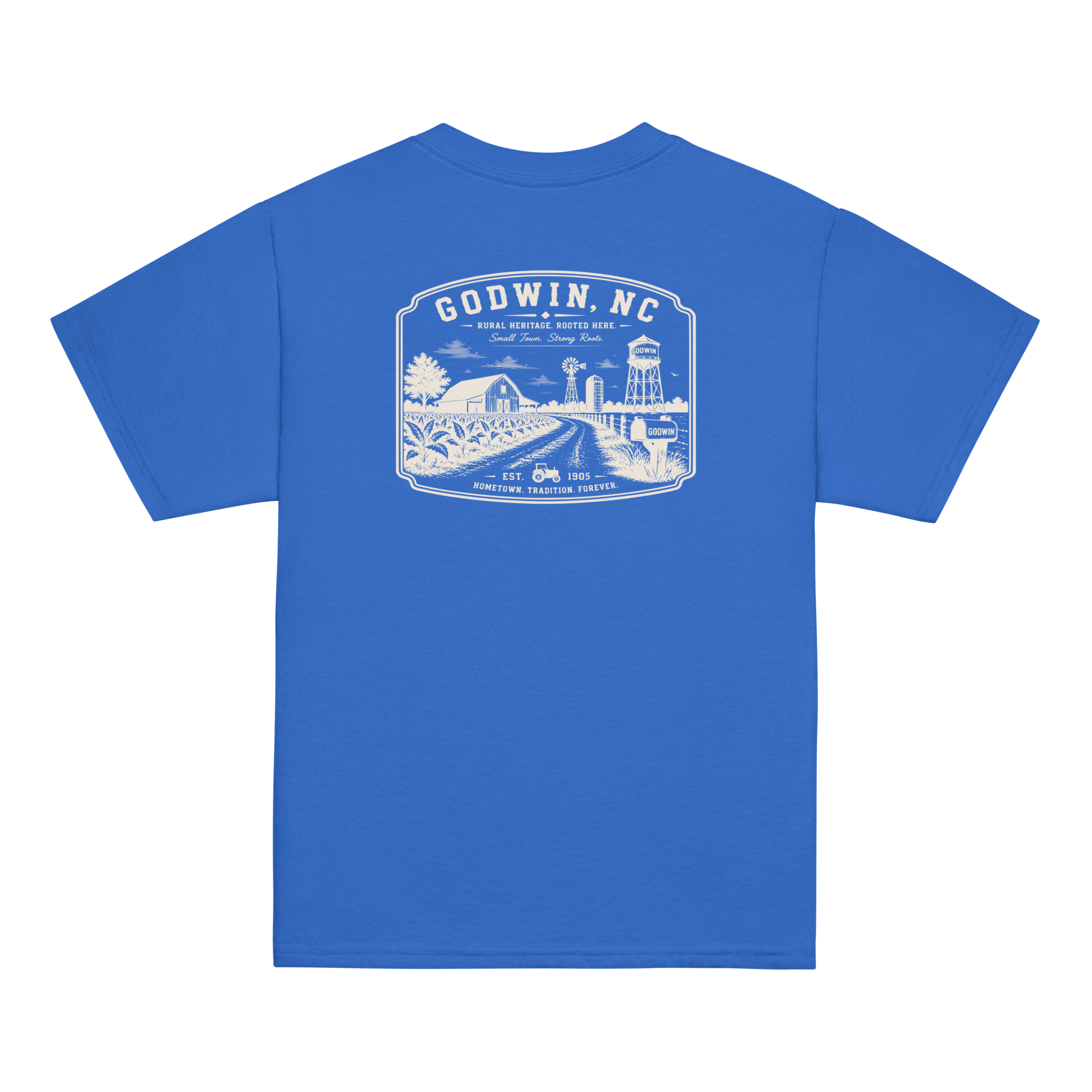 Godwin, NC - Farm Roots - Youth Classic Tee