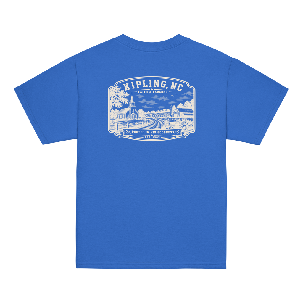 Kipling, NC - Faith & Farming - Youth Classic Tee