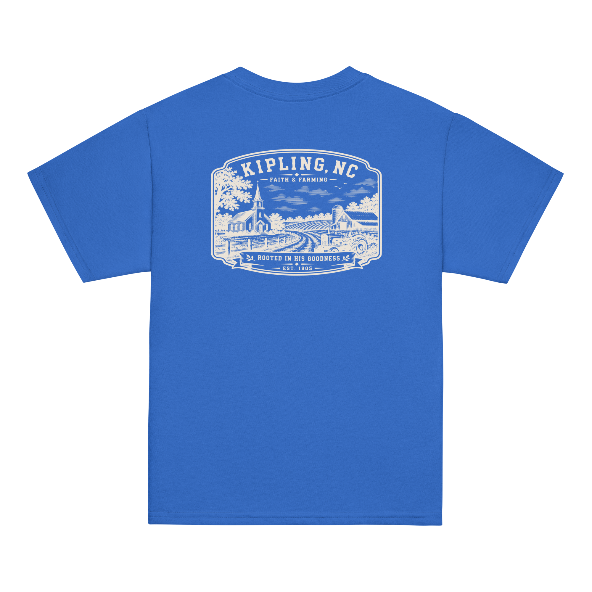Kipling, NC - Faith & Farming - Youth Classic Tee