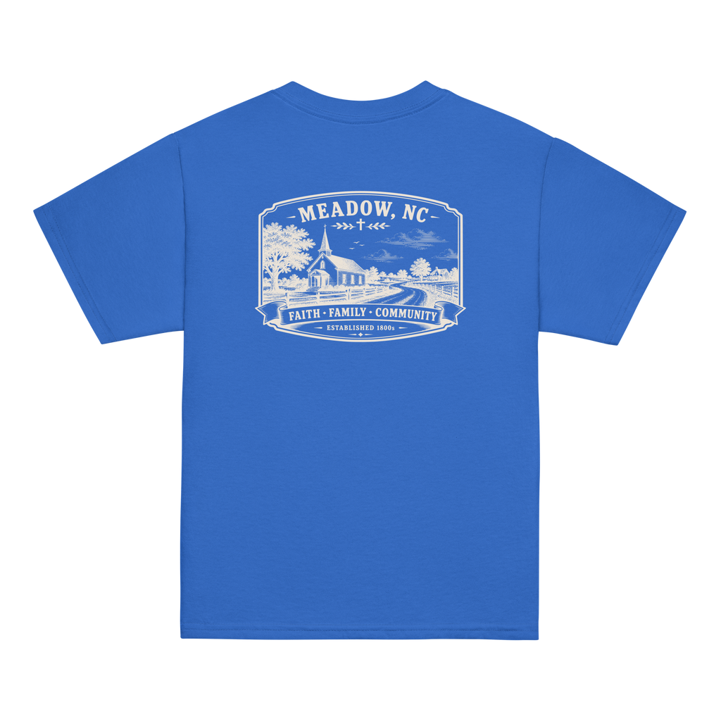 Meadow, NC - Faith, Family, Community - Youth Classic Tee