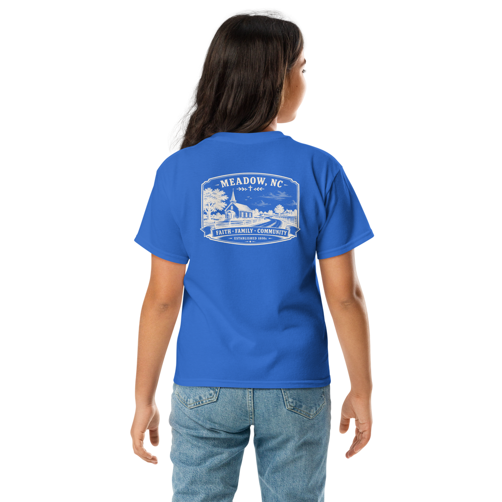 Meadow, NC - Faith, Family, Community - Youth Classic Tee