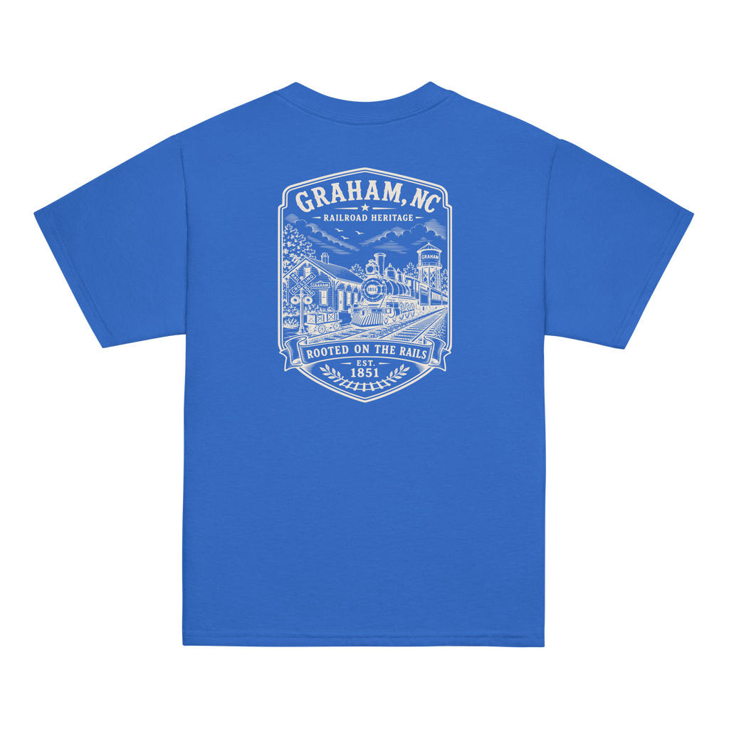 Graham, NC - Rooted On The Rails - Youth Classic Tee
