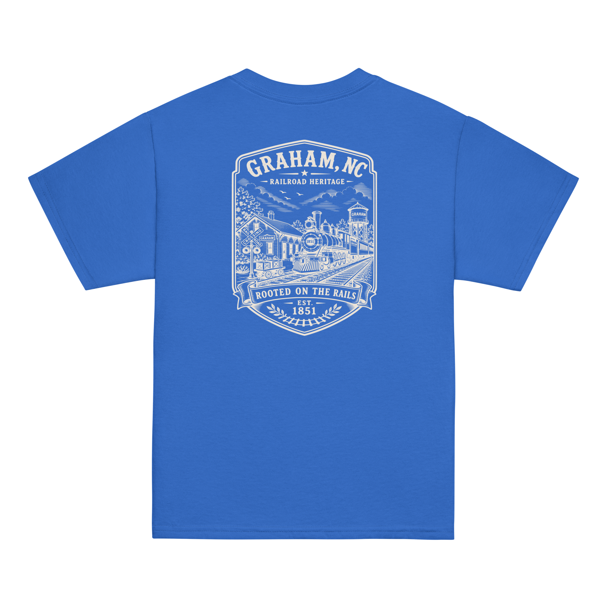 Graham, NC - Rooted On The Rails - Youth Classic Tee