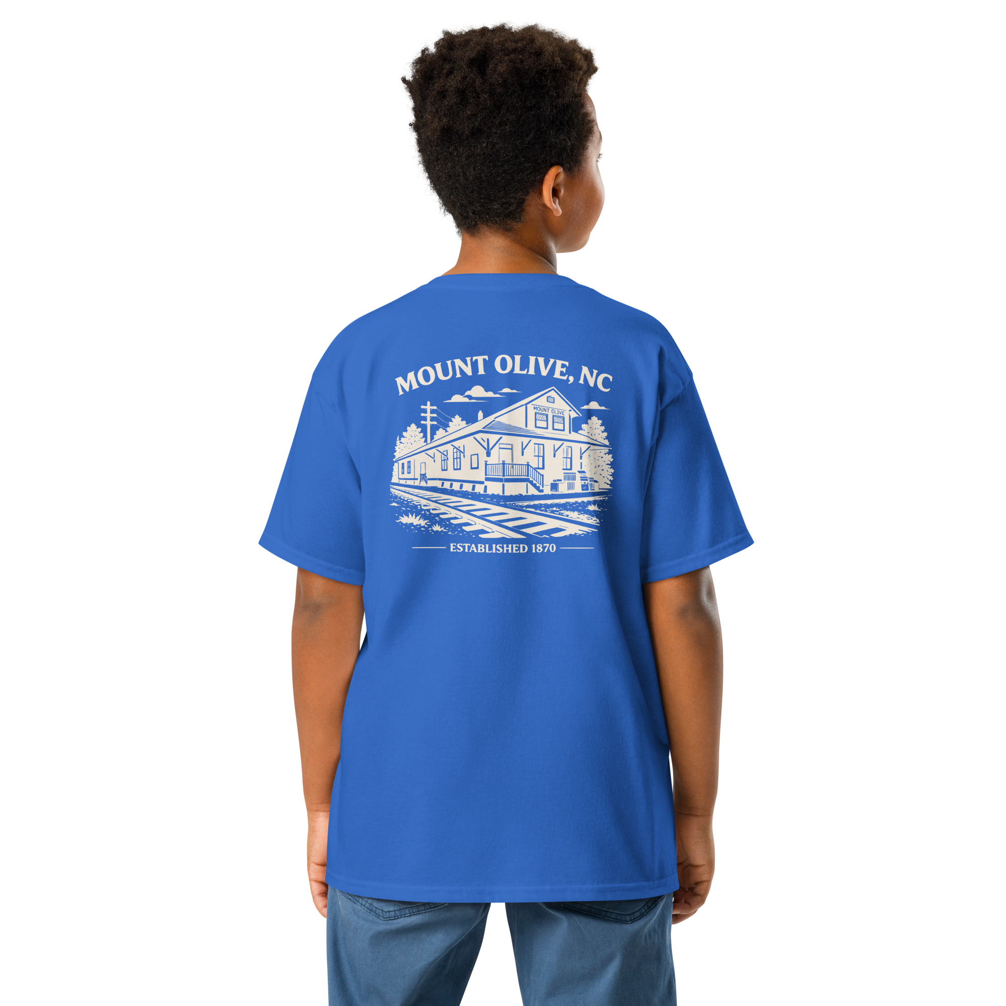 Mount Olive, NC - Train Depot - Youth Classic Tee