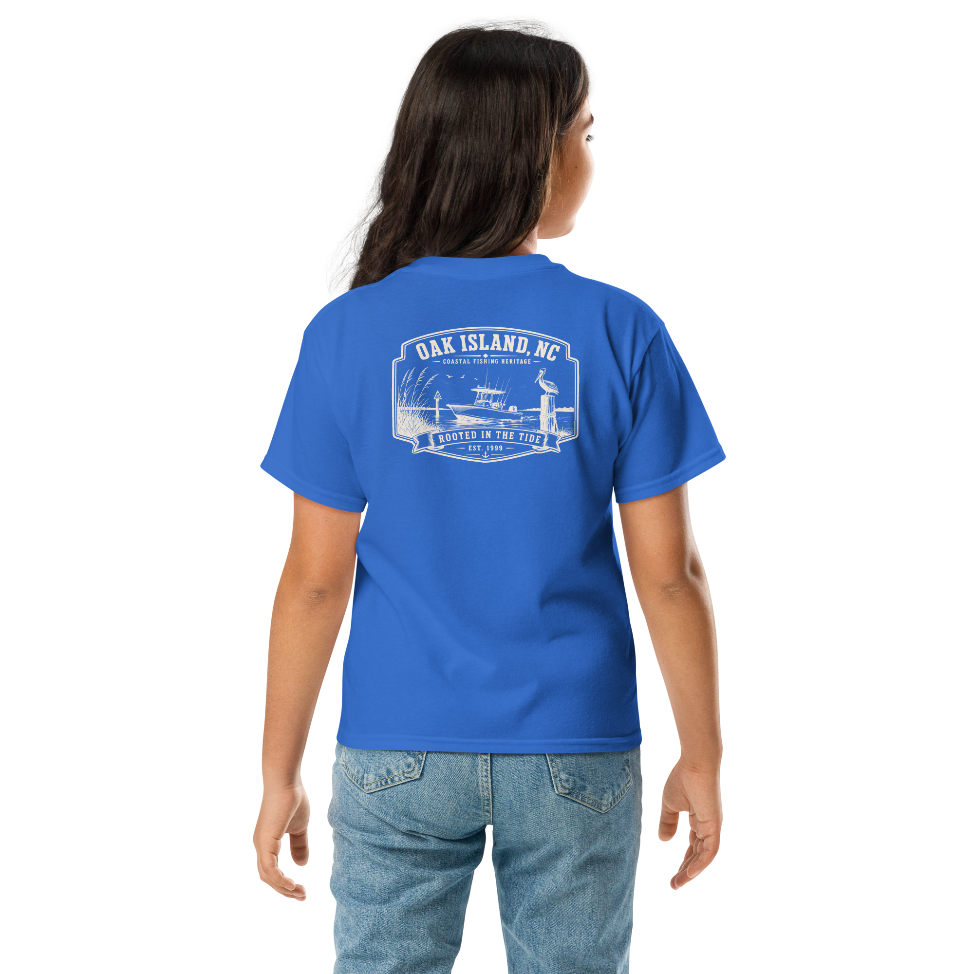Oak Island, NC - Rooted In The Tide - Youth Classic Tee