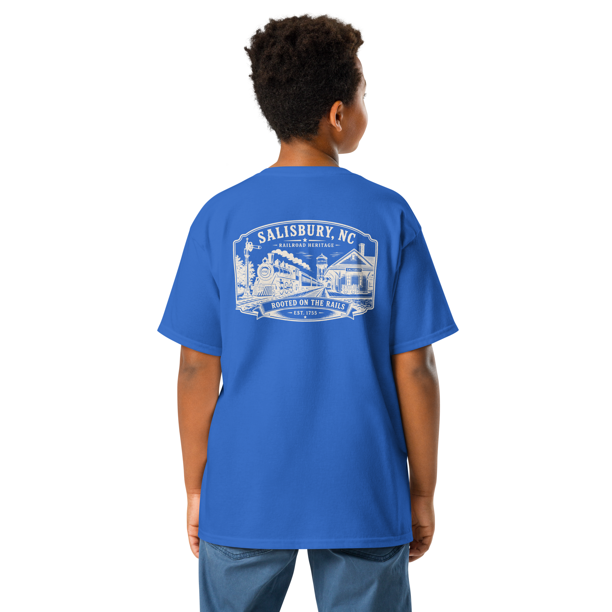 Salisbury, NC - Rooted On The Rails - Youth Classic Tee