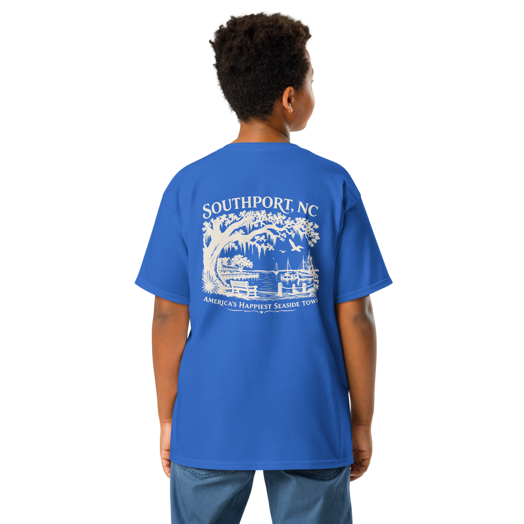 Southport, NC - Happy Seaside Town - Youth Classic Tee