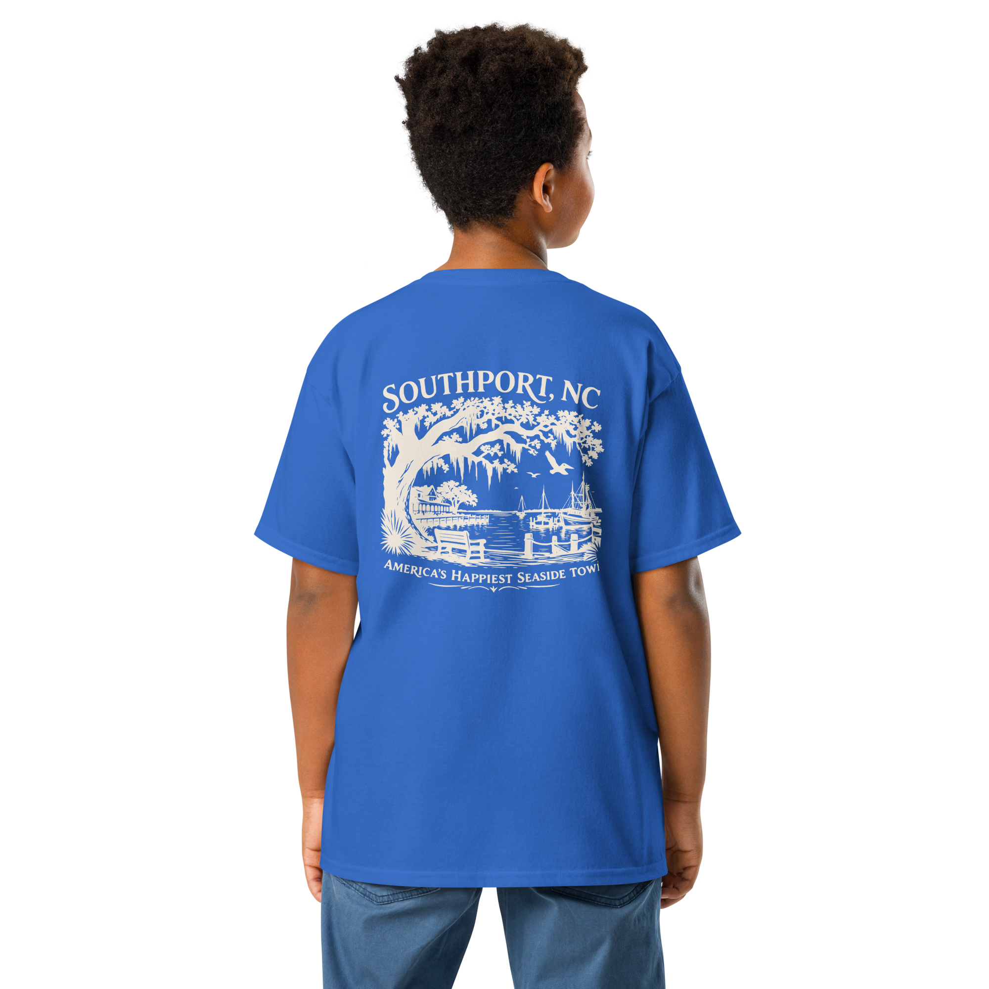 Southport, NC - Happy Seaside Town - Youth Classic Tee
