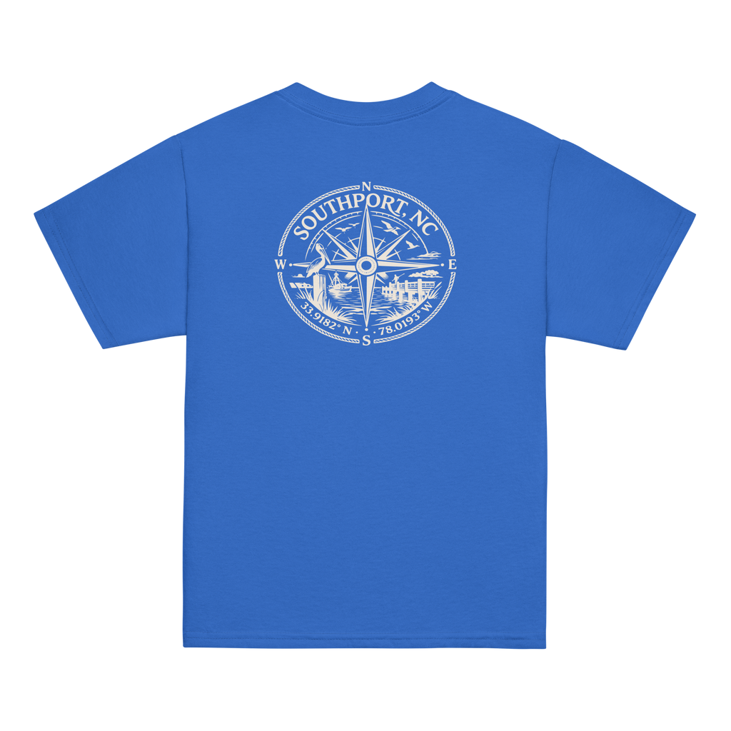 Southport, NC - Compass - Youth Classic Tee