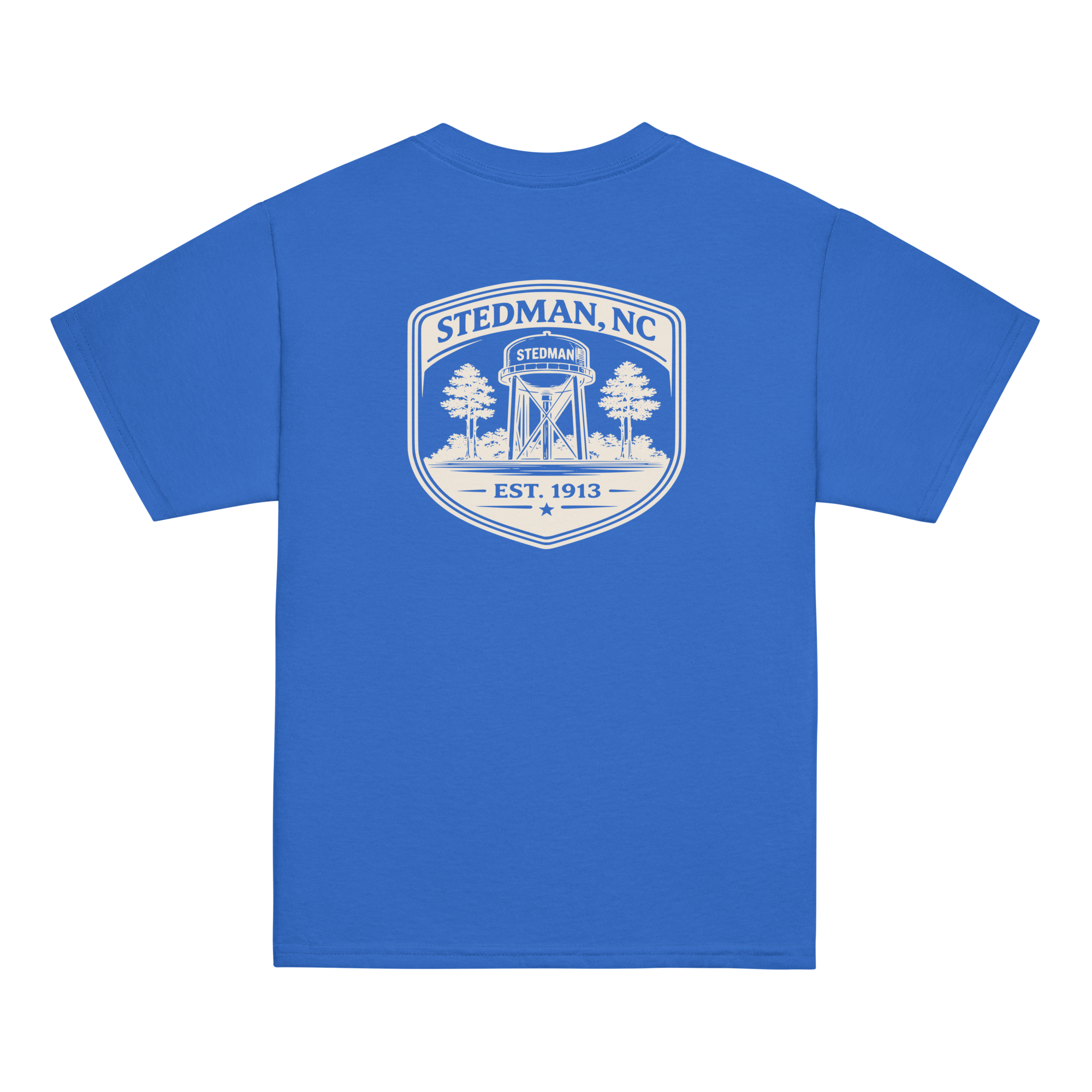 Stedman, NC - Water Tower Shield Badge - Youth Classic Tee