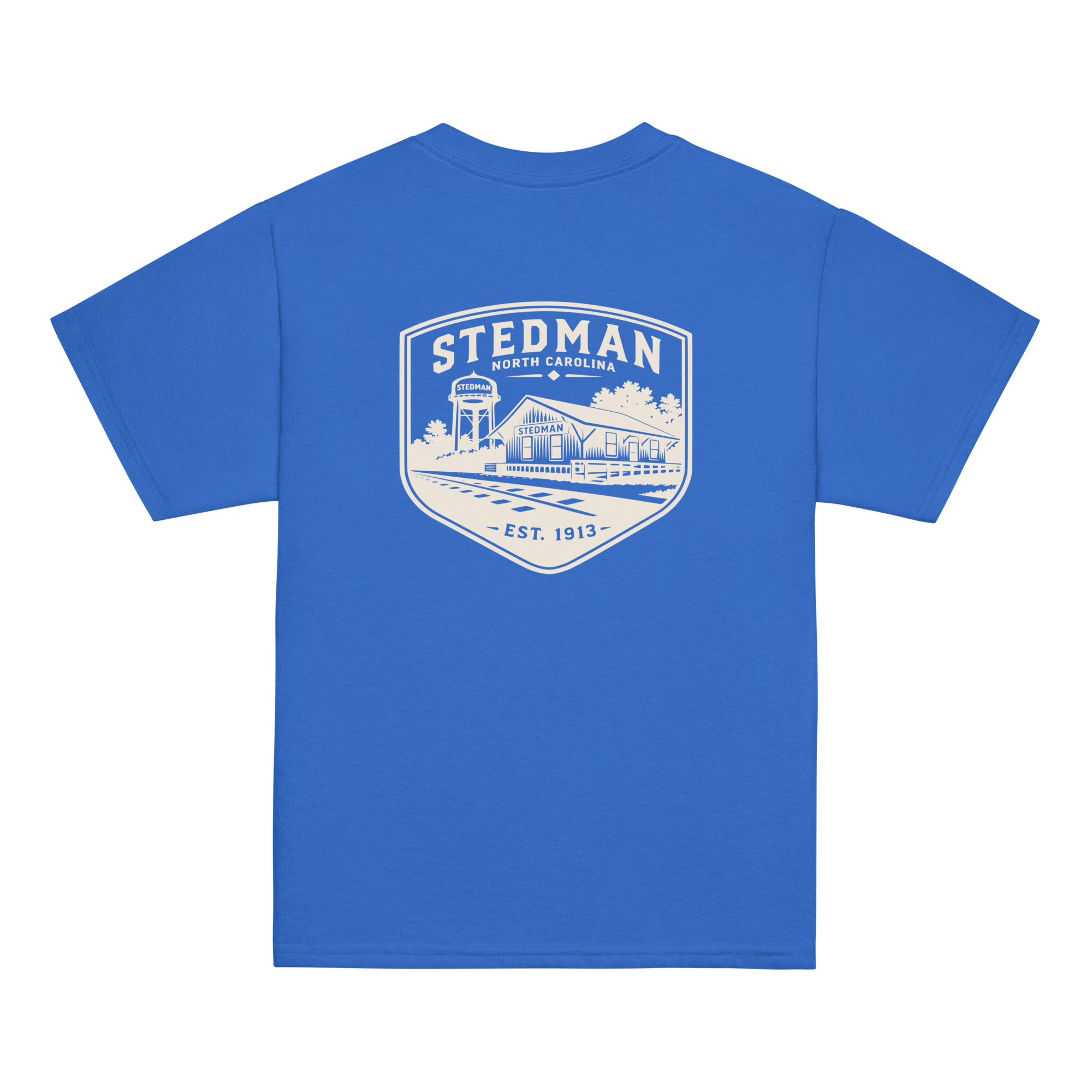 Stedman, NC - Train Depot Badge - Youth Classic Tee