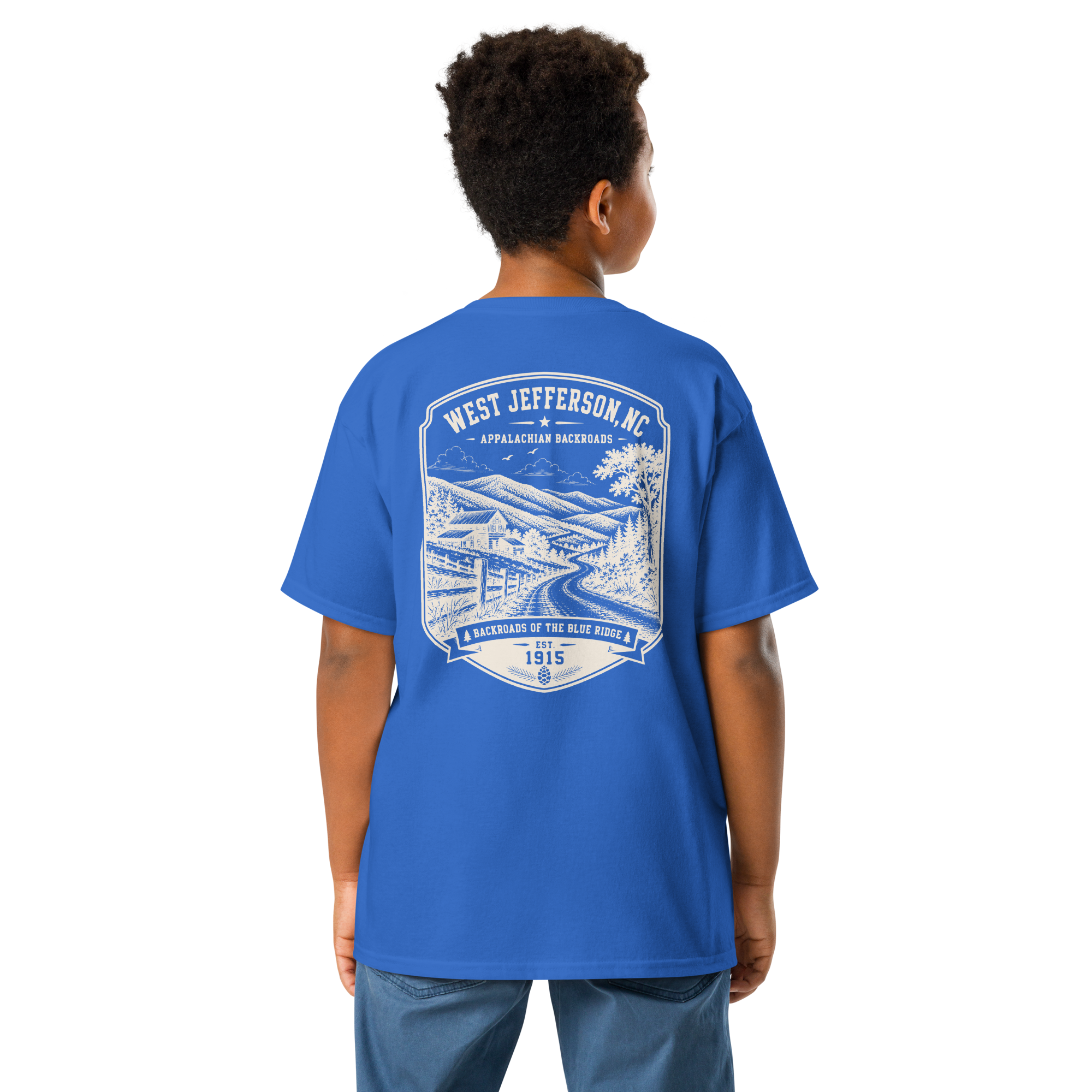 West Jefferson, NC - Appalachian Backroads - Youth Classic Tee