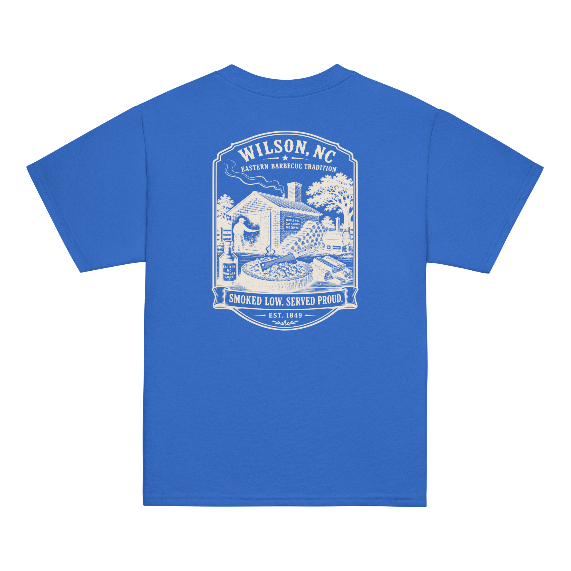 Wilson, NC - Smoked Low. Served Proud - Youth Classic Tee