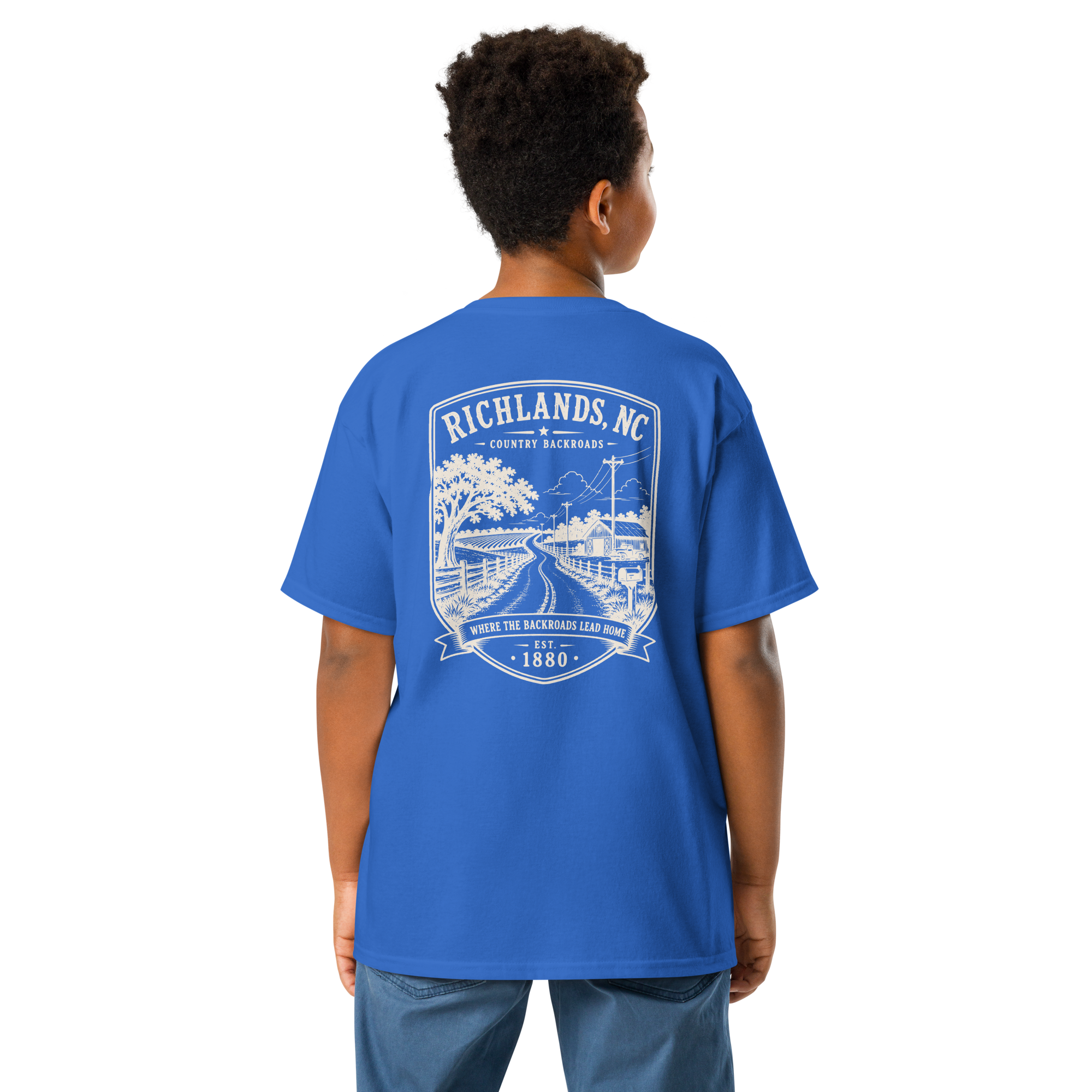 Richlands, NC - Country Backroads - Youth Classic Tee